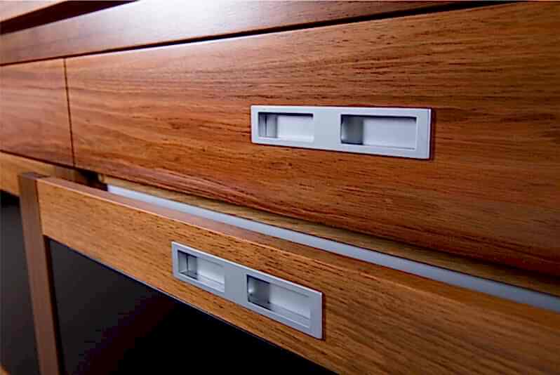 Richmond cabinet sideboards - handle details sliding glass painted doors