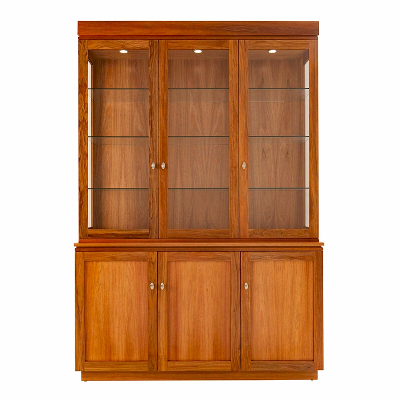 Neo glass display buffet cabinet adelaide - blackwood timber