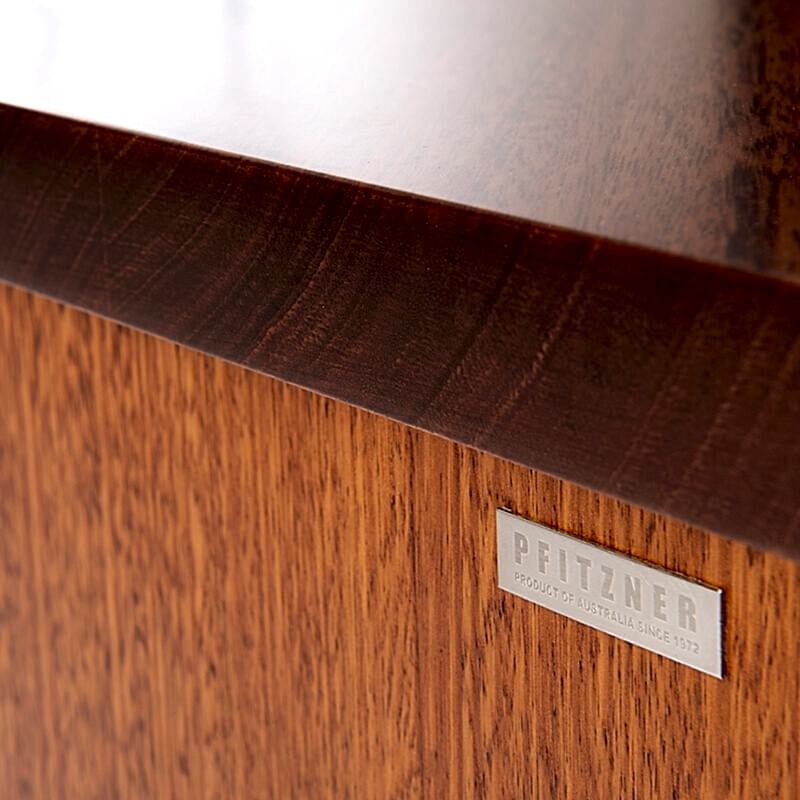 Corner entertainment units - Pfitzner logo detail
