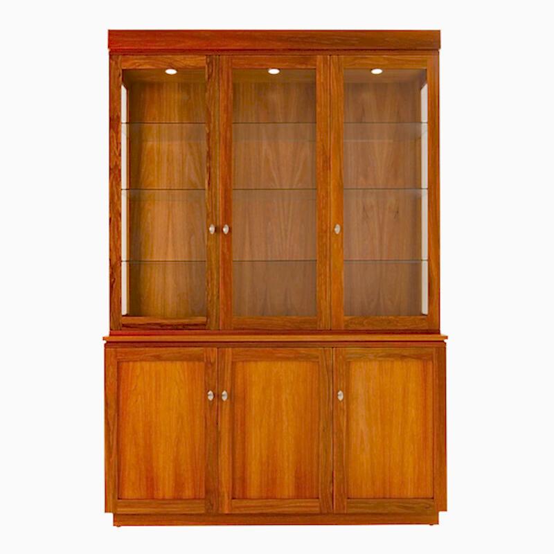 Neo glass display buffet cabinet adelaide - blackwood timber