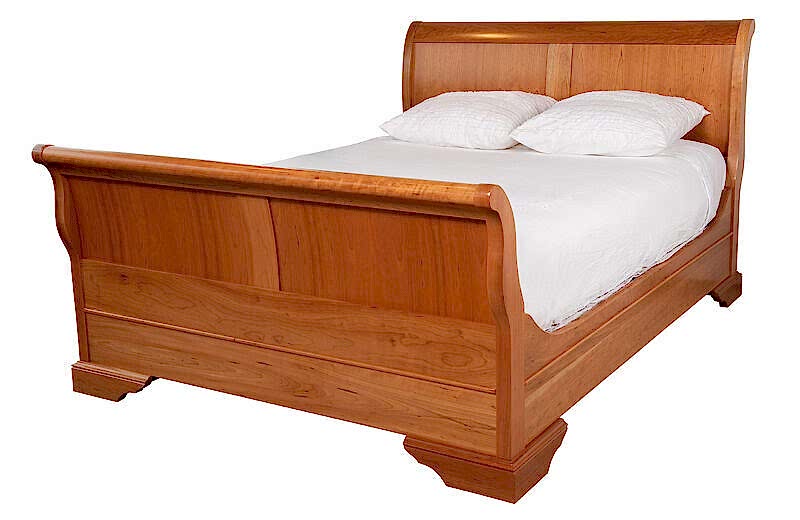 Avignon Sleigh Bed - cherrywood - bedroom furniture Adelaide