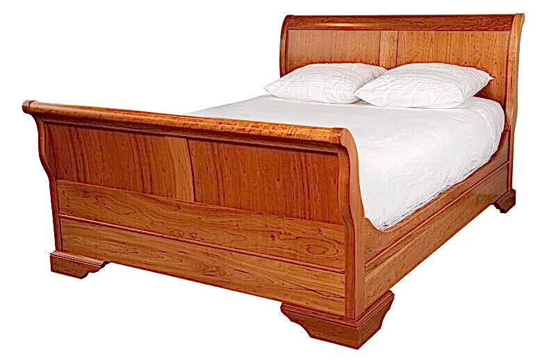 Avignon Sleigh Bed - cherrywood - bedroom furniture Adelaide