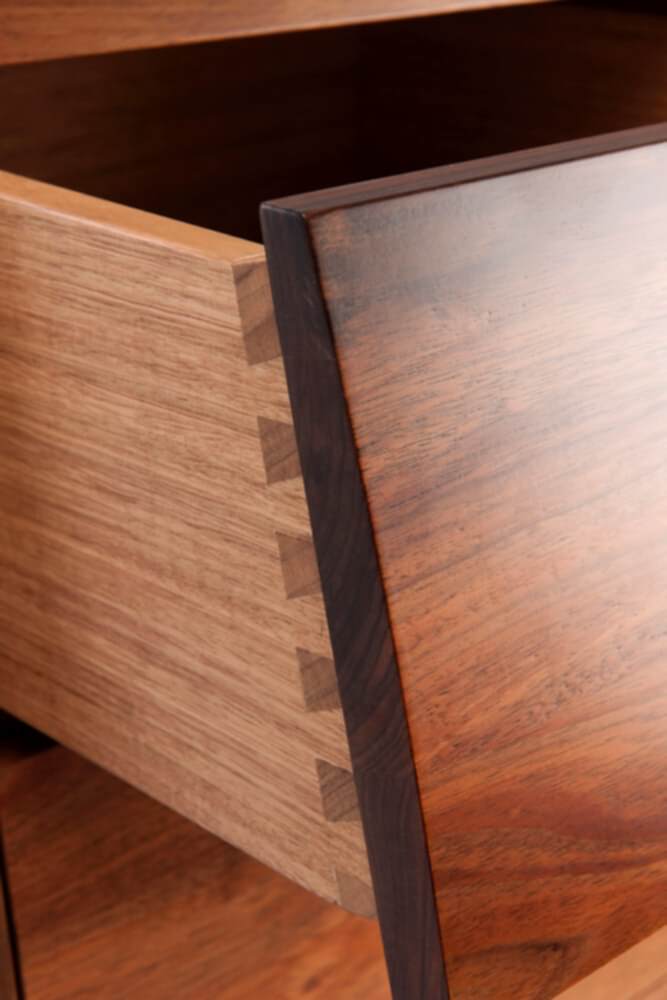 Chess Tallboy - furniture manufacturer Adelaide - detail of dovetail drawers