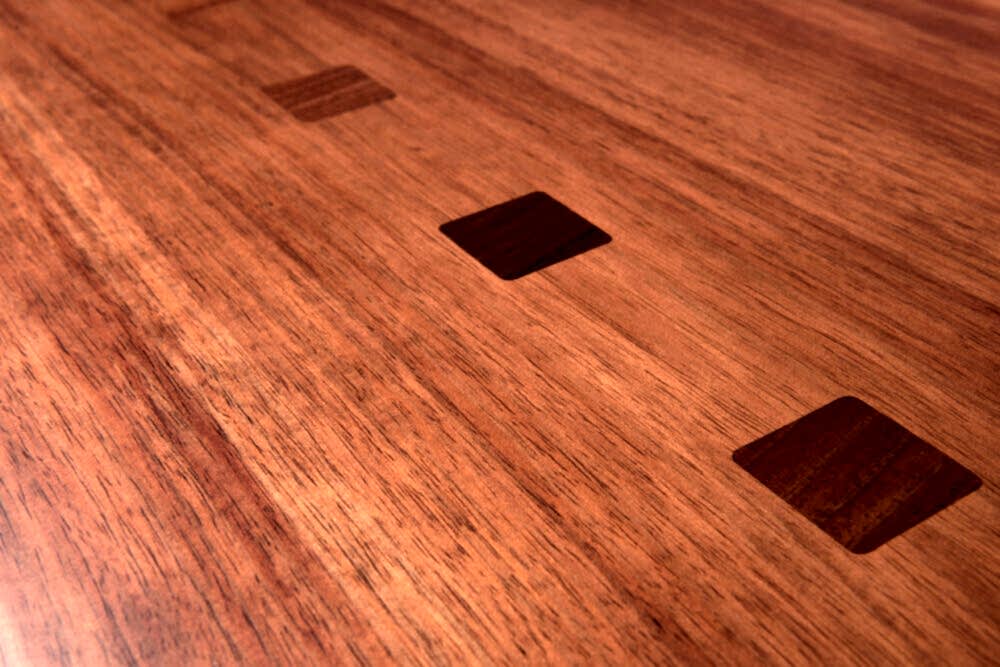 Chess Tallboy with Inlaid cross grain squares in the top