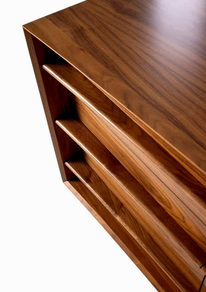 South Australian Made Dan Bedside Table Solid Timber Walnut with 9 drawers.