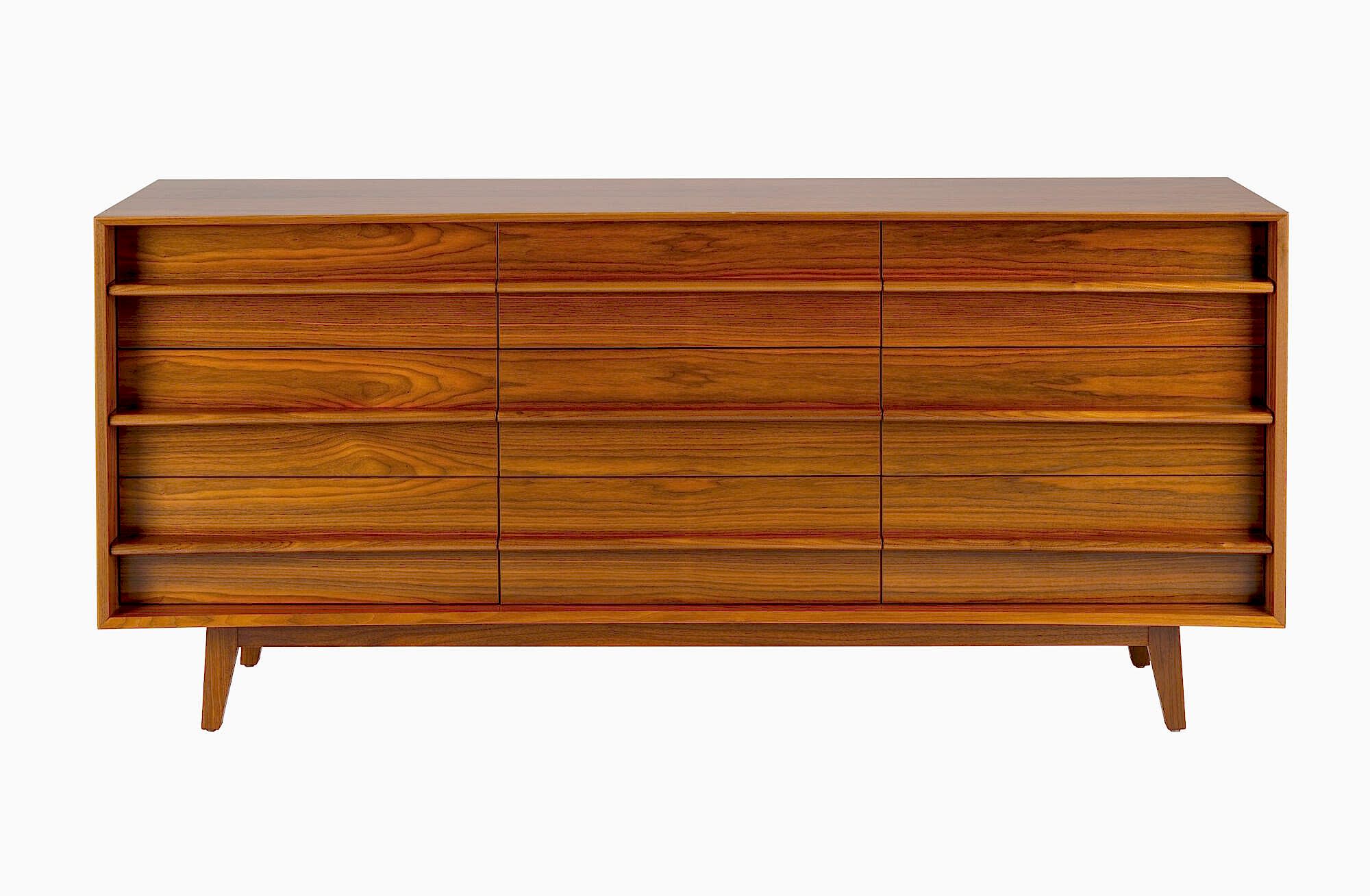 South Australian Made Dan Bedside Table Solid Timber Walnut with 9 drawers.