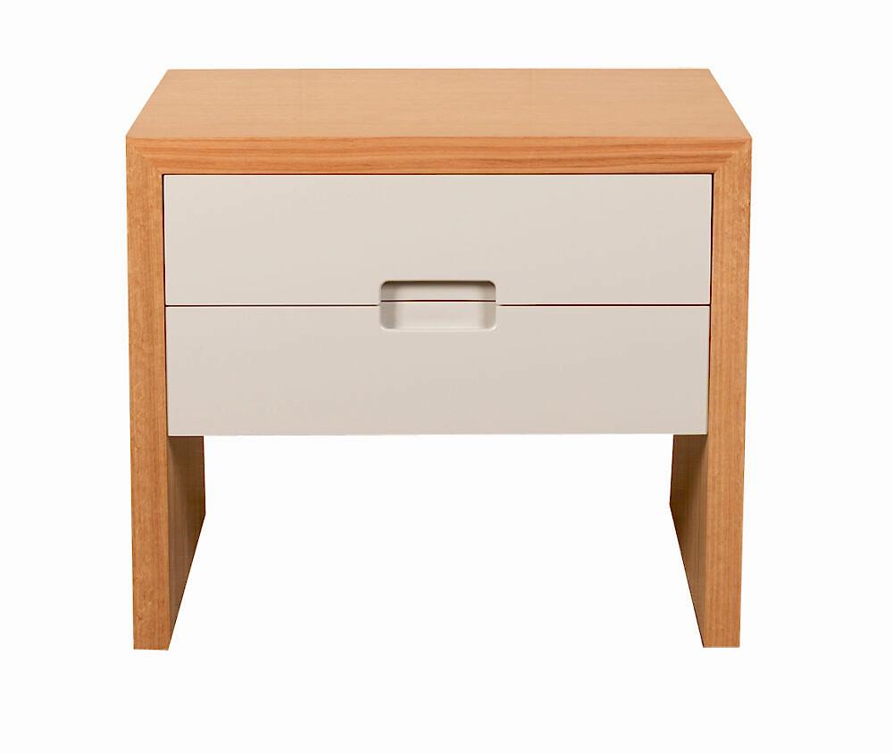 McLaren two-drawer - bedside tables adelaide - white