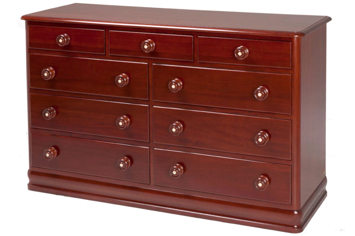 mid mahogany solid timber dresser bedroom furniture