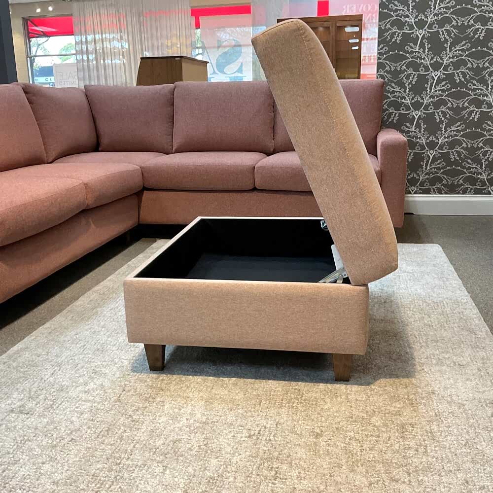 McLaren Ottoman - open lid - couches adelaide