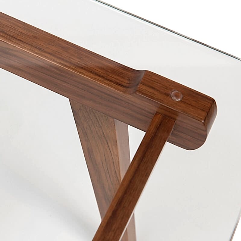 Arke coffee table Adelaide - glass top detail