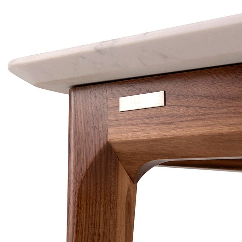Dan Coffee table adelaide stone top with walnut edge