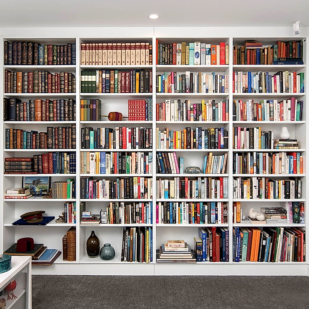 Haymes Lexicon custom made bookcases in white - furniture manufacturer adelaide