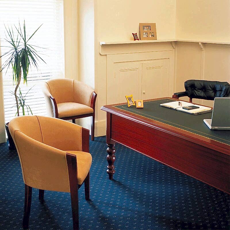 Barrister Office Desk - solid timber furniture adelaide - 2 office chairs