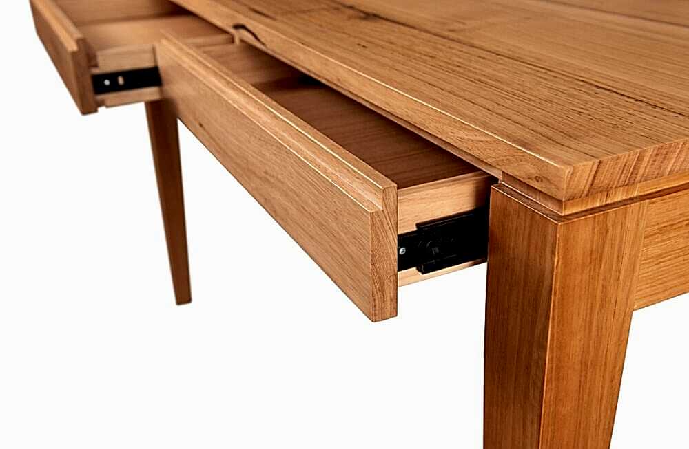 Nova office desk - solid timber furniture adelaide - two drawers