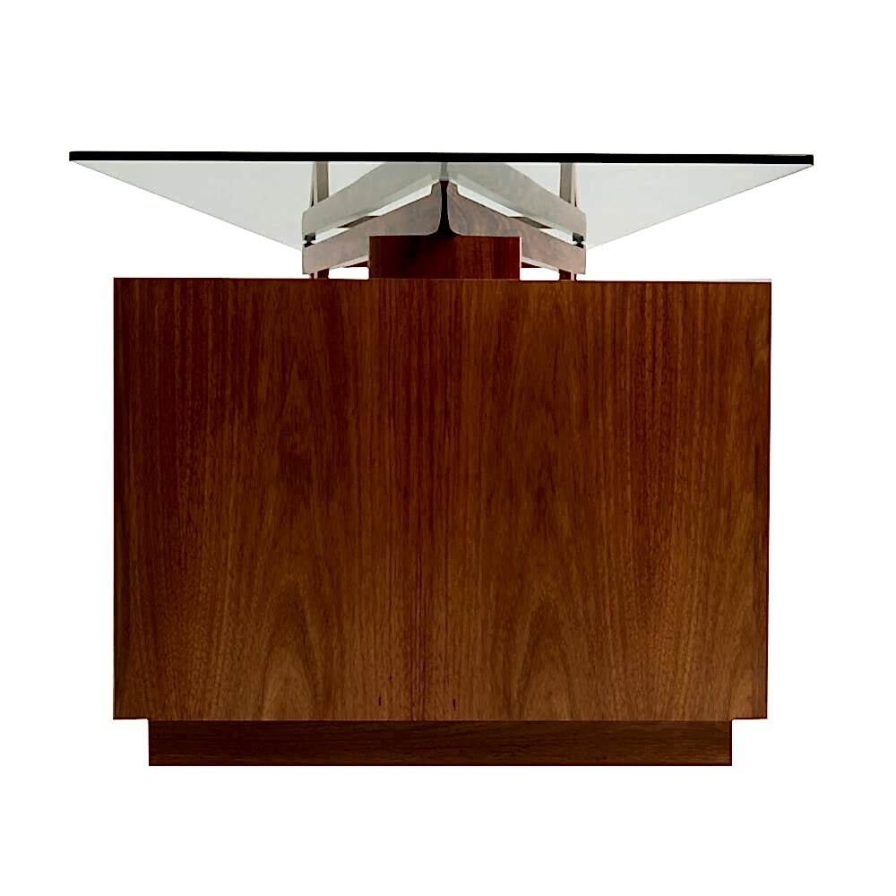 Arke Office Desk with Filing Cabinet - side view