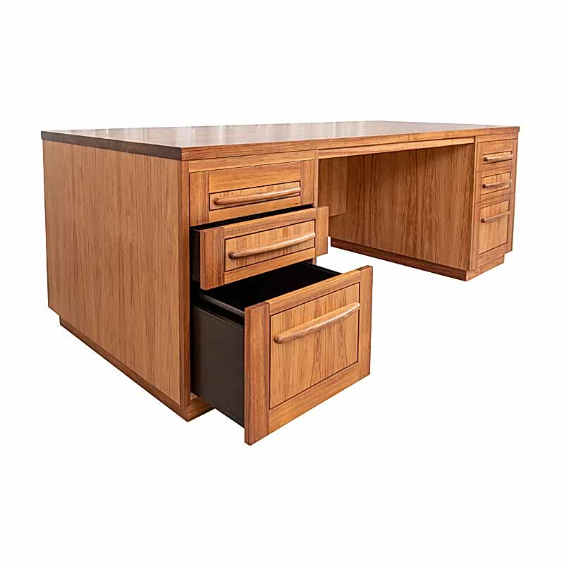 Reeves Custom Office Desk - open drawers