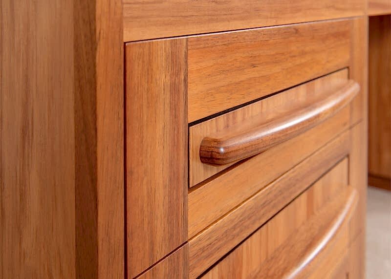 Reeves Custom Office Desk - solid timber furniture adelaide - drawers detail