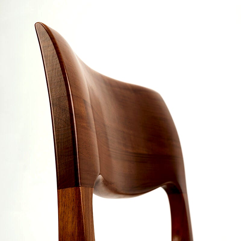 Arke dining chair - top detail