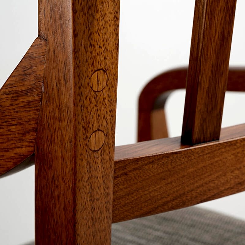 Beltana dining chair - arm joint detail