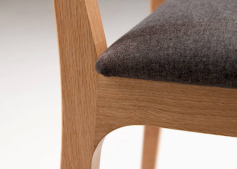 Finn dining chair - padded seat detail