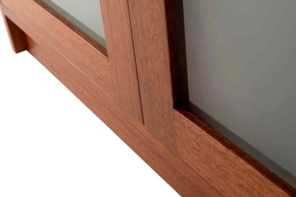 Corner entertainment units - cabinet doors detail