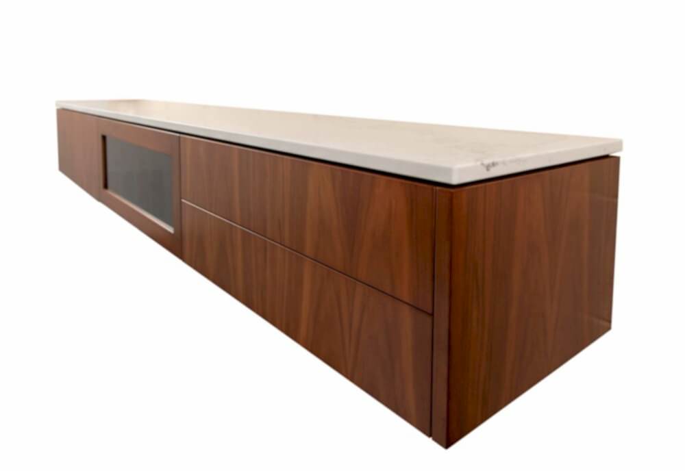 Dan wall mount Entertainment Unit Walnut