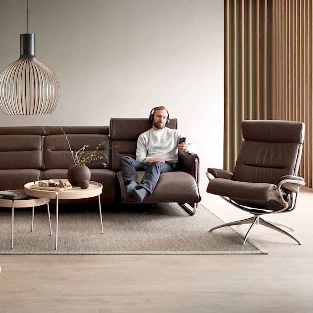 Stressless Emily Lounge Brown Leather
