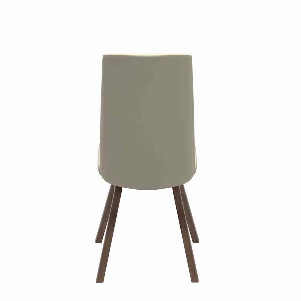 Stressless Chilli Reclining Dining Chair with wood D200 Legs and Batick Cream White Leather