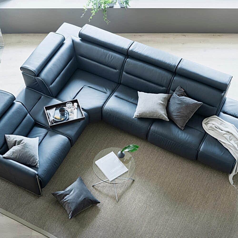Stressless Emily Lounge Blue Leather