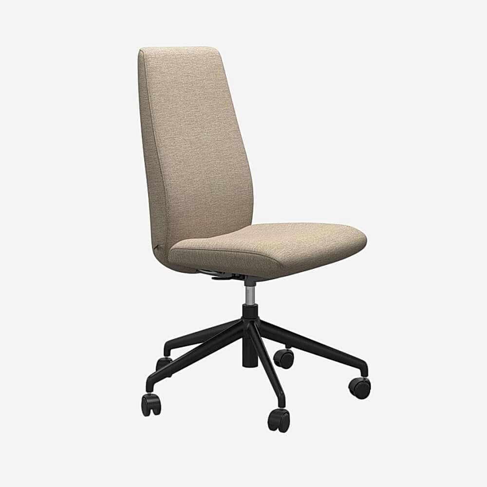 Stressless laurel home office chair - cream fabric black base