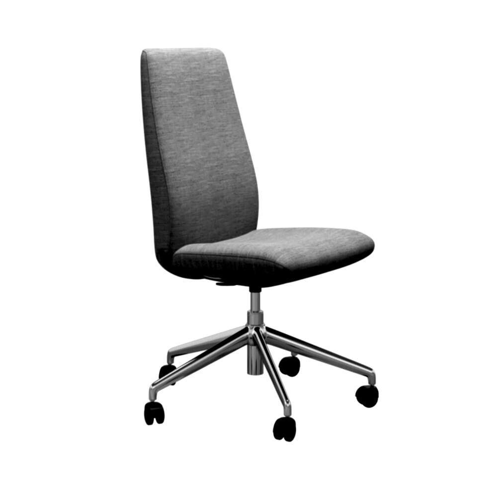Stressless laurel home office chair - grey fabric chrome base