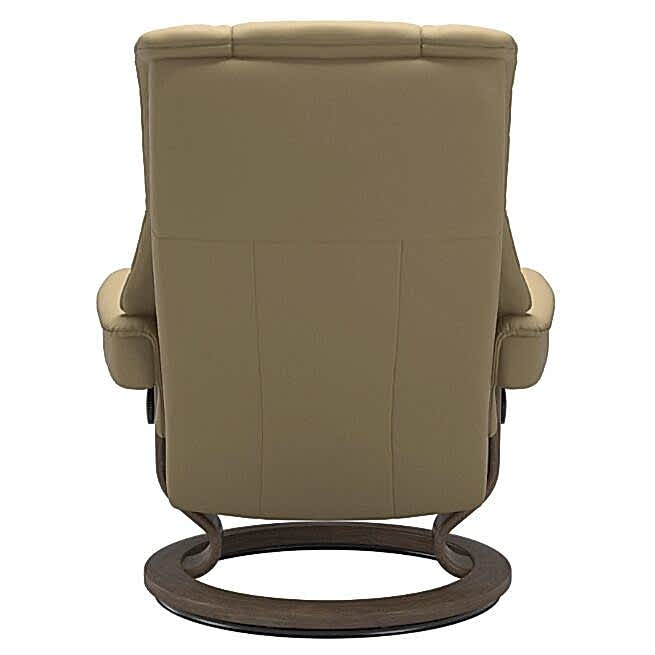 Stressless Mayfair Recliner Classic Base Walnut with Paloma leather Light Tan Sand