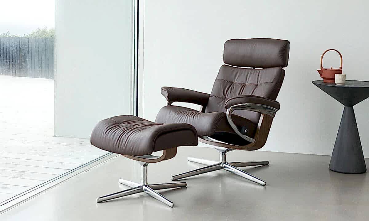 Stressless recliners Adelaide - Erik leather recliner with stool