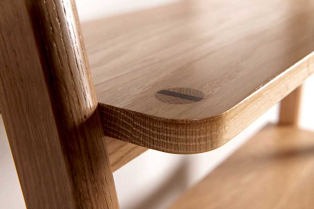 Ebeniste Wheeler Ladder Shelf - furniture manufacturer adelaide - shelf detail