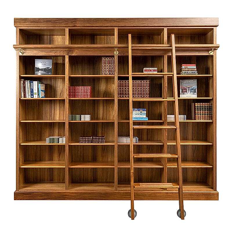 Custom bookshelves adelaide with ladder - Australian made furniture