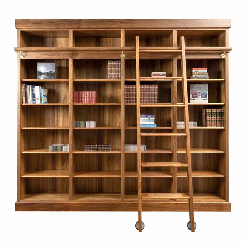Custom bookshelves adelaide with ladder - Australian made furniture