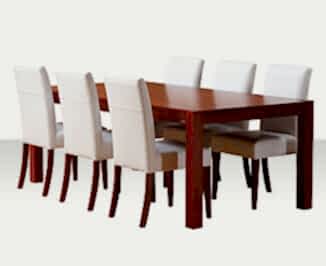 Brighton Dining setting Jarrah timber with six dining chairs Adelaide