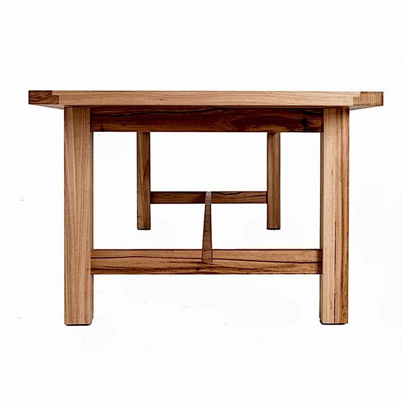 Barossa dining table adelaide - natural finish - end