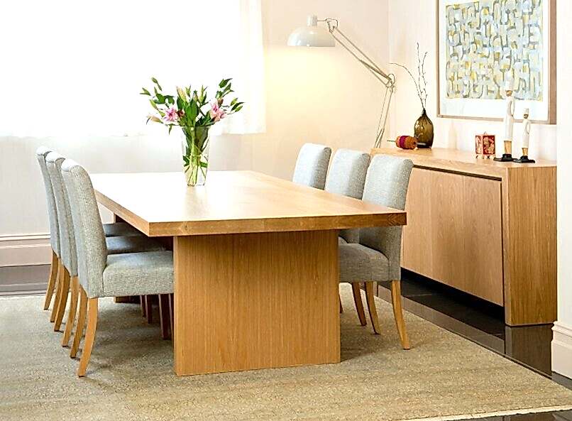 McLaren sideboard furnished - dining table and dining chairs