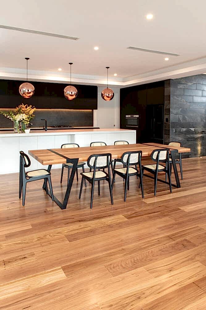 Sven dining table - six dining chairs Adelaide