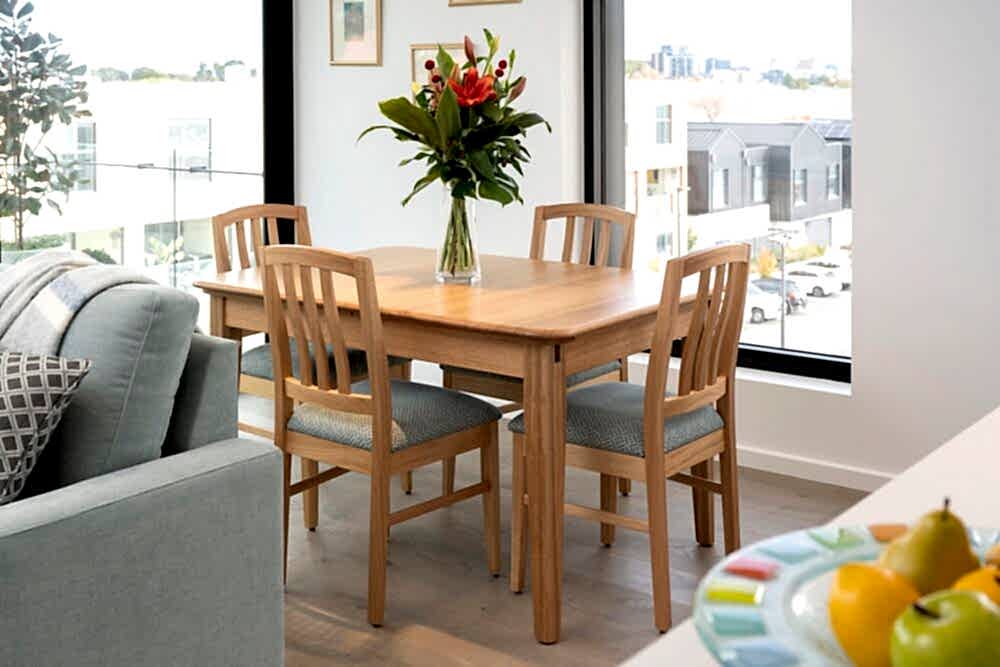 aldgate solid timber dining table dining set with four dining chairs Adelaide