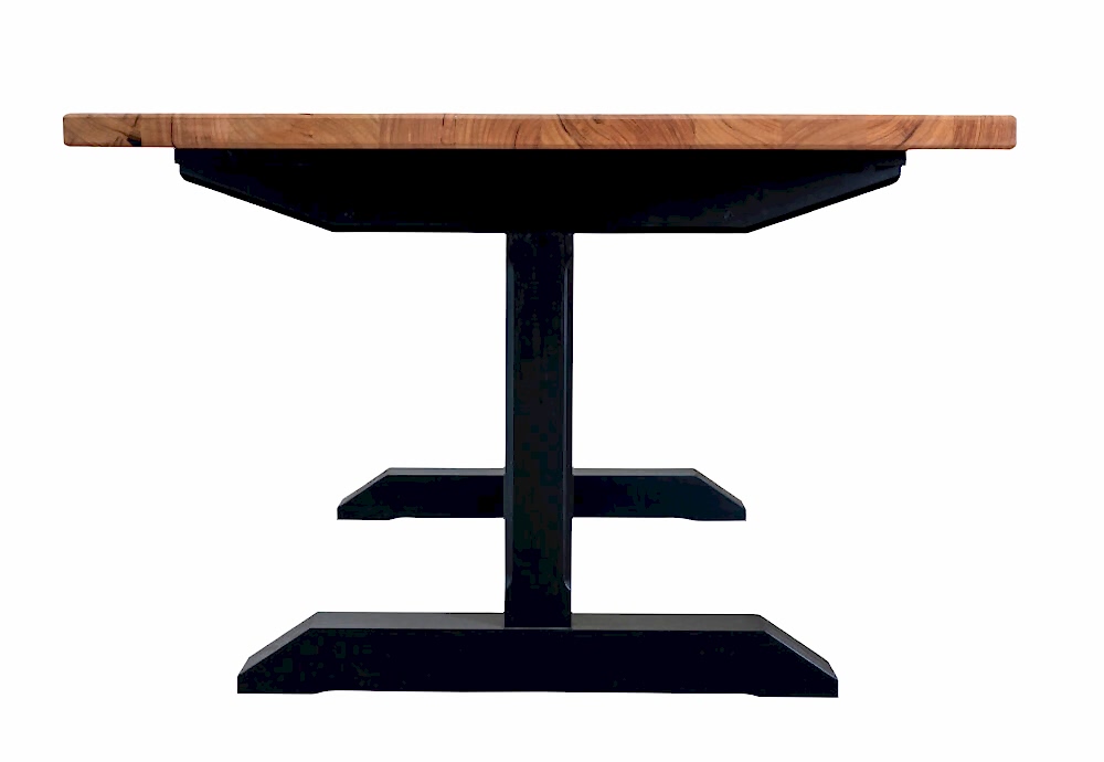 Beltana Hahn refectory dining table - 42mm wooden top and timber leg base