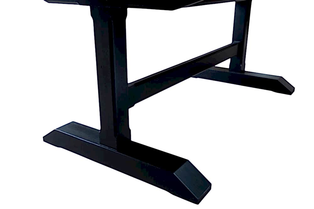 Hahn timber refectory base stained black or natural timber