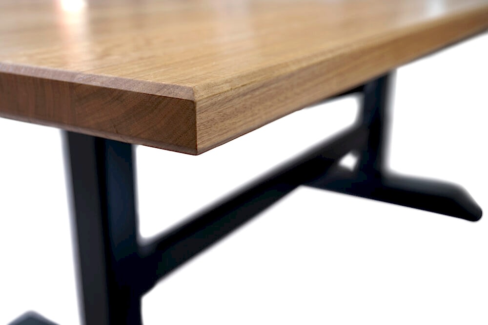Solid timber top 42mm thick eucalypt  timber handcrafted in Adelaide