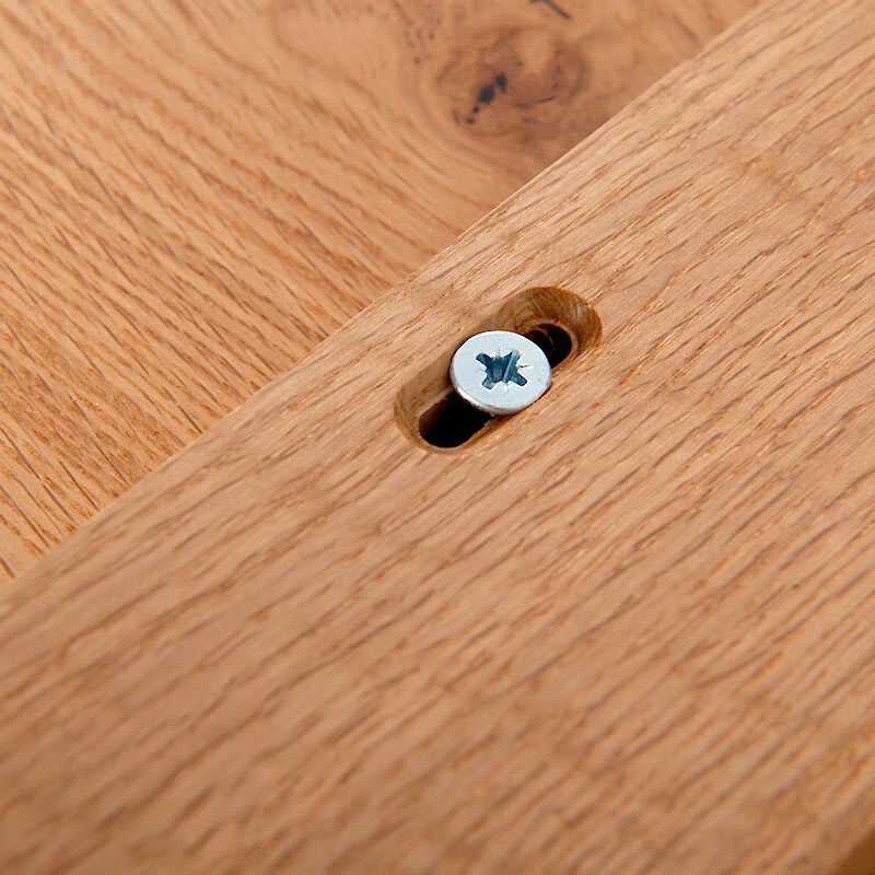 Dan Extension Table American Oak bottom - slot screw supports