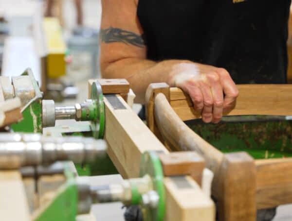 Handcrafted solid timber furniture accommodates bespoke designs.