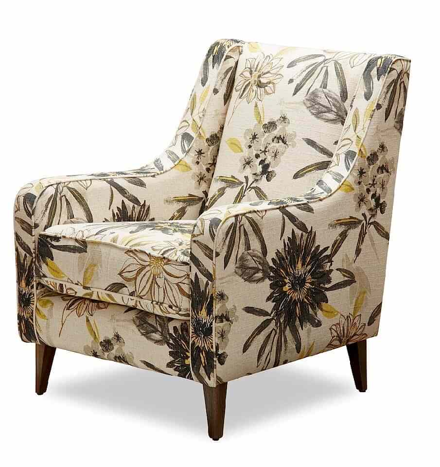 Kerala armchair wooden legs - side view