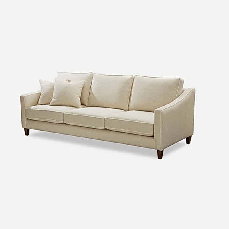 Windsor 3 seater sofas adelaide - white fabric couches - front angle