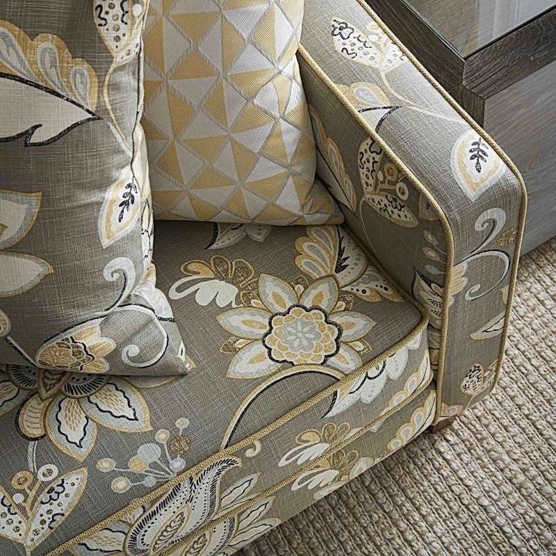 Windsor 3 seater sofas adelaide - fabric couches armrest detail