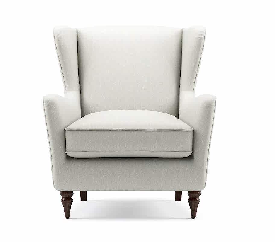 Hadleigh wing lounge chair - light grey